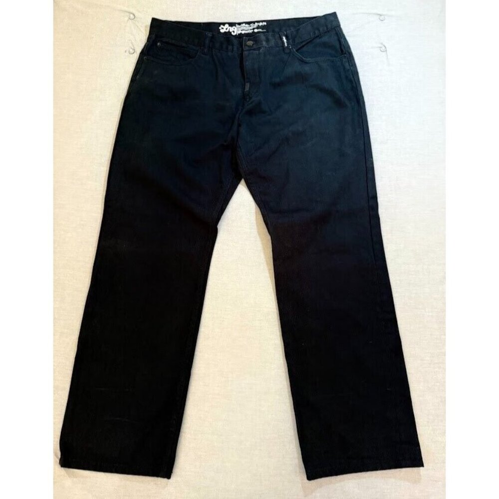 LRG Lifted Research Group Jeans Mens 42 Black True Straight Denim Pocket 42X33